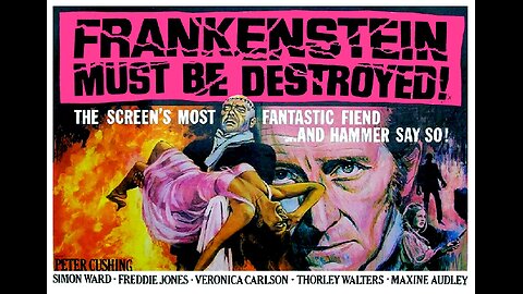 FRANKENSTEIN MUST BE DESTROYED movie trailer HAMMER Peter Cushing