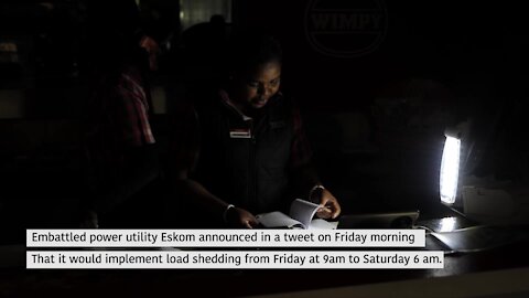 South Africa - Cape Town - Eskom to load shed from 9am on Friday till 6am on Saturday (Video) (Vos)