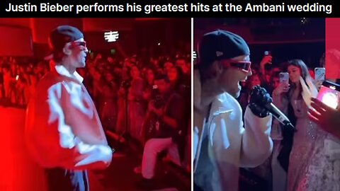 Justin Bieber performs his greatest hits at the Ambani wedding