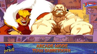 X-Men vs Street Fighter: Arcade Mode - Team Sabretooth