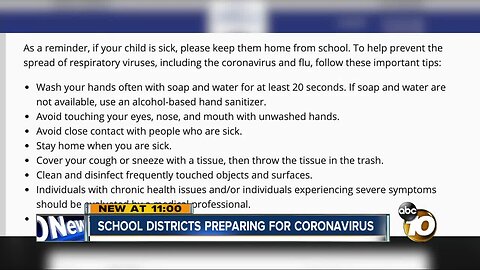 School districts preparing for coronavirus