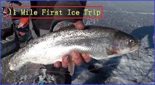 Ice Fishing First Ice at 11mile Great day