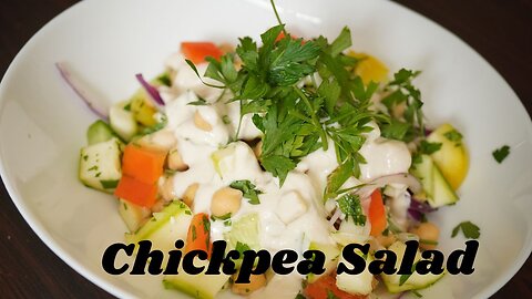 Creamy Chickpea Salad with Tahini Dressing| Quick & Healthy Meal