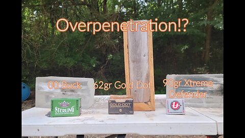 223 Vs 9mm Vs 00 Buck Overpenetration Test: Part 2