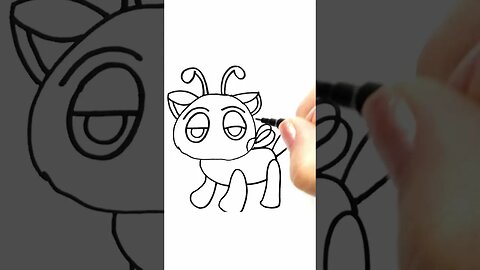 How to Draw and Paint Cat Bee from the Game Poppy Playtime