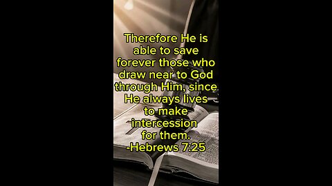 Verse of The Day: Hebrews 7:25