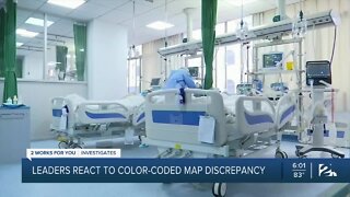 Leaders react to color-coded map discrepancy