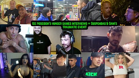 ICE POSEIDON'S HUNGER GAMES INTERVIEWS+ SUS & SAM TRAUMATIC EVENT! #iceposeidon #suspendas