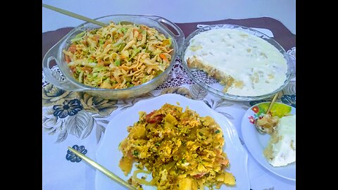 MACARONI SALAD, MANDIOCA OMELETTE AND PINEAPPLE MOUSSE CAKE