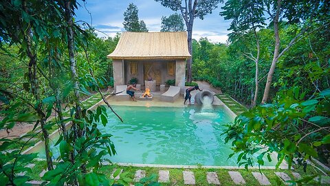 How To Build The Most Beautiful Swimming Pool Around Jungle Bamboo Villa