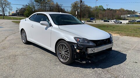 PICKING UP & INSTALLING THE PAINTED PEARL PARTS ON MY CONVERTIBLE LEXUS IS350 C JUST ONE ISSUE NOW