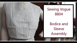 Sewing Vogue 8804 Cardigan Jacket - Bodice and Sleeve Assembly