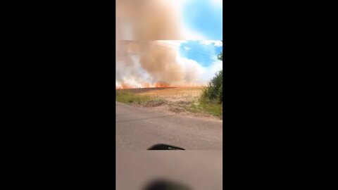 biker caught wildfire on his gopro...😳