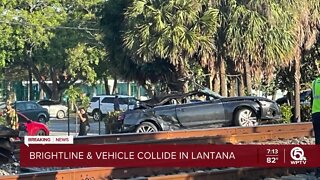 Brightline train collides with vehicle in Lantana