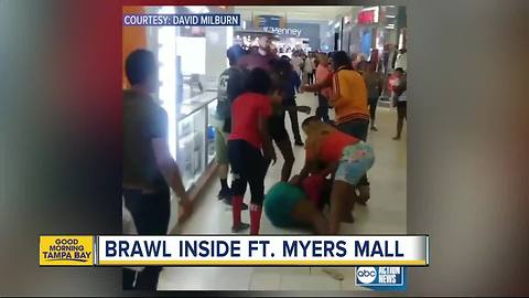 Florida mall brawl caught on video