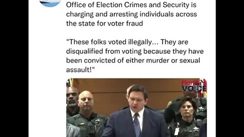 HERE WE GO🔥Gov. DeSantis created a new Election Fraud police force and they’re already