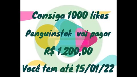 Airdrop - Penguinstok - Consiga 1.000 curtidas e leve R$ 1.200,00 reais