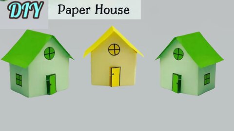 DIY MINI PAPER HOUSE - Easy Origami House DIY - Paper house making - very easy way- Best for school