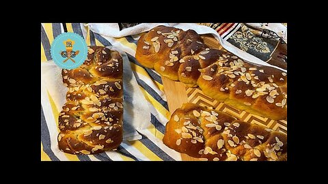 Greek Easter Sweet Bread / Τσουρέκια Νηστίσιμα Χωρίς Ζύμωμα