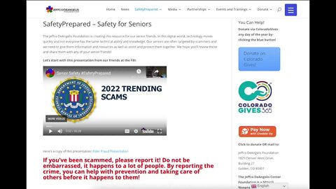 Learn about senior safety online