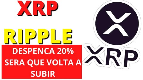 XRP RIPPLE DESABA 20% EM 1 DIA XRP VAI VOLTAR A SUBIR