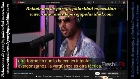 Reacción y comentarios sobre Andrew Tate, controlas a los hombres masculinos y controlas la sociedad