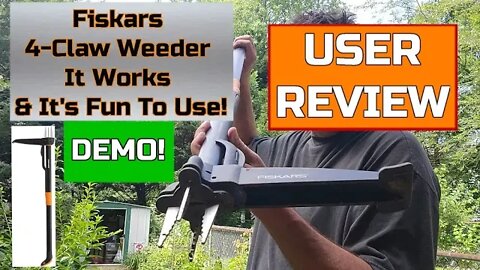 Demo on this Easy To Use Fiskars Weed Puller - And It's Fun Too!