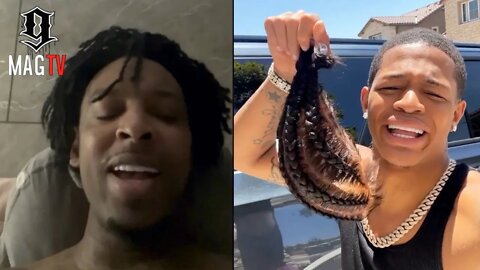 21 Savage Calls Out YK Osiris For Wearing A Lace Front Wig! 😂