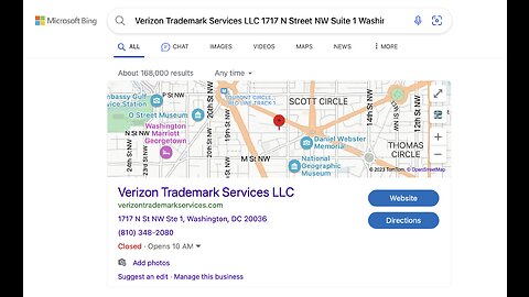 Verizon Trademark Services LLC Washington, DC USA Bing Business Bing Search Results May 25, 2023