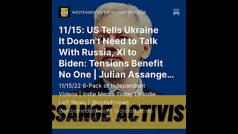 11/15: US Tells Ukraine It Doesn't Need to Talk With Russia, Xi to Biden: Tensions Benefit No One