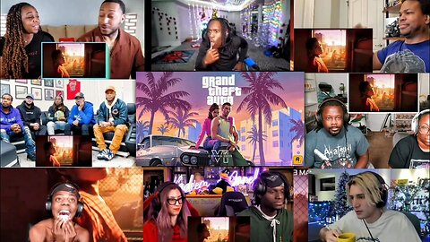 GTA VI Trailer 1 Reaction Mashup ll All Youtubers Reaction ll In one frame