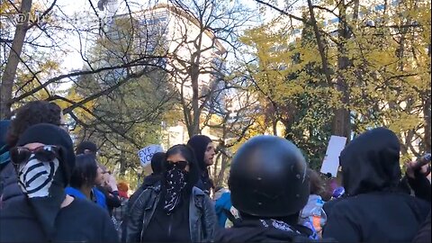 Nov 17 2018 Portland 1.6 Him Too event, Antifa continues to follow Andy Ngo and tries to trip him