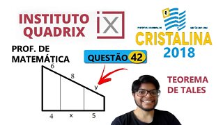 Teorema de Tale | Questão 42 de Cristalina QUADRIX. Um lote no formato de um trapézio retângulo