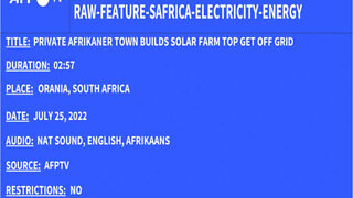 Solar Energy in Orania