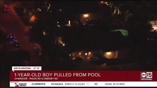 18-month-old boy pulled from pool at Chandler home