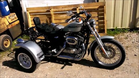 Harley Davidson Rhino Sportster trike Ride to MOT