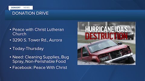 Aurora church taking donations to Hurricane Ida damage zone