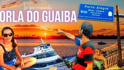 Muita gente aproveitando um domingo de sol na orla do Guaíba - Usina do Gasômetro PORTO ALEGRE/RS