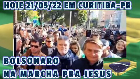 "SÓ DEUS ME TIRA DAQUELA CADEIRA" REAFIRMA BOLSONARO NA MARCHA PARA JESUS EM CURITIBA PR.