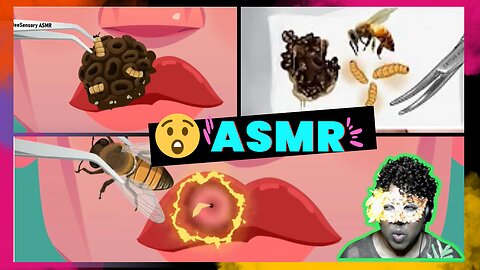 ASMR Satisfying Removing Bee Sting Swelling Proboscis From Men Lips 🐝