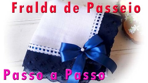 Como Fazer Fralda de passeio com barrado de bordado inglês.