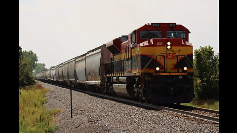 [4K] KCS SD70ACe, CPKC and BNSF GEVO - Hinckley Sub