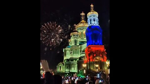 Concert & Fireworks In Honor Of Victory Day At The Main Cathedral Of The Russian Armed Forces Pt.2