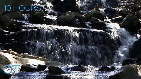 Gentle Waterfall | Flowing water and atmospheric sounds for sleeping | relaxing| studying| 10 Hours