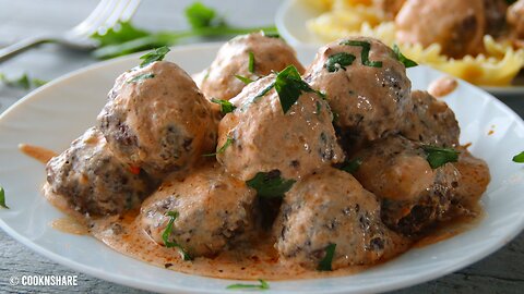 Wow! Creamy Tomato Basil Meatballs in 30 minutes