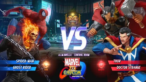 Spider-Man & Ghost Rider VS Thor & Doctor Strange Marvel vs Capcom Infinite