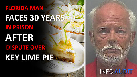 Florida man faces 30 years for dumping water on his brother in dispute over key lime pie.