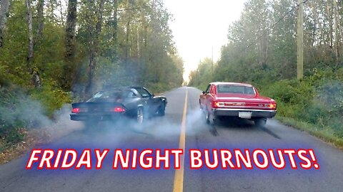 KILLER SMOKEY BURNOUTS and the local Friday night car scene.