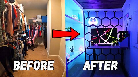 I built a HIDDEN gaming room in my closet