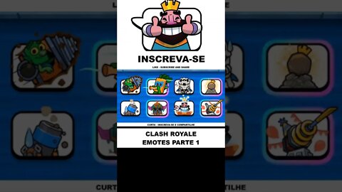 TODOS OS EMOTES - CLASH ROYALE PARTE 1